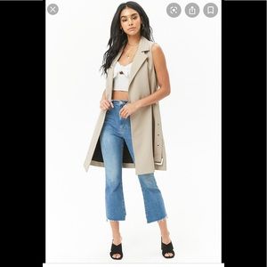 Forever 21 belted longline vest